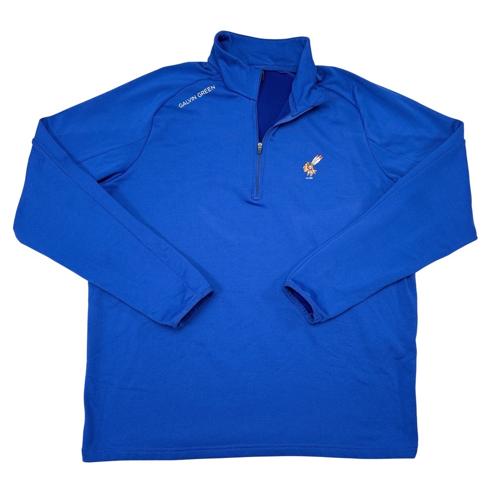 Galvin Green Golf Pullover Mens Size XL Blue Wampanoag Country Club 1/4 Zip